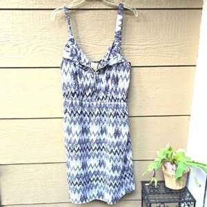 Rue21 The Magic Of Stevie & Lindsay Chiffon Zipper Front  Print Mini Dress 2x